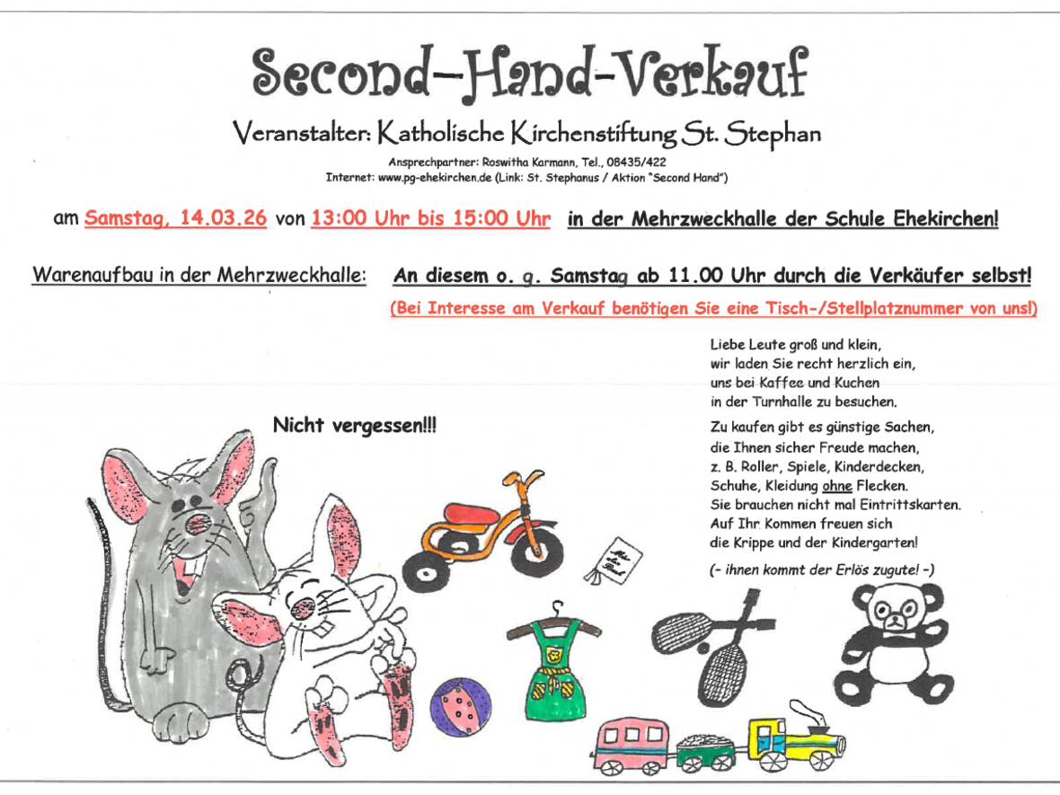Plakat Second-Hand Verkauf